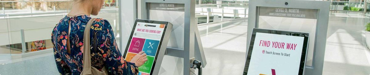 Monitoren en touchscreens voor kiosks en selfservice