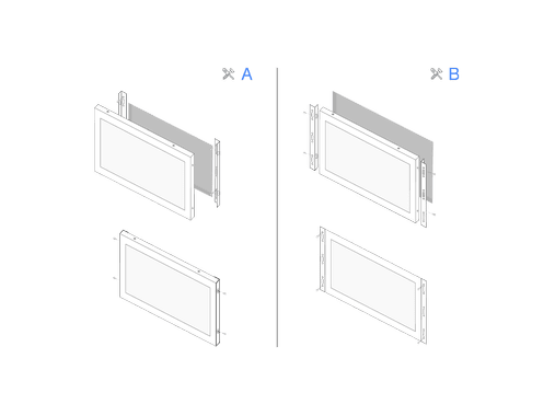 10 inch monitor metaal (4:3)