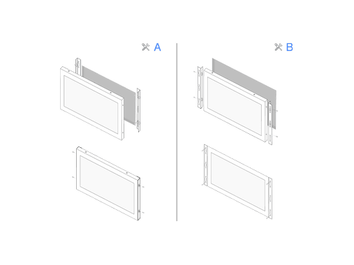 8 inch monitor metaal (4:3)