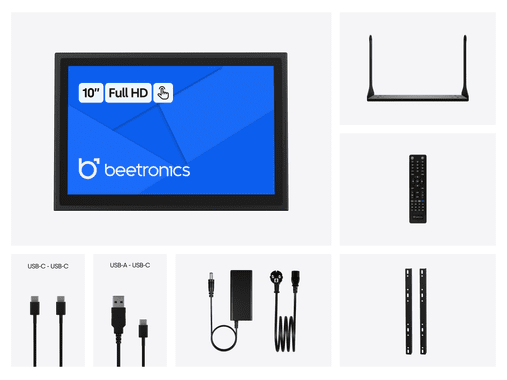 Écran tactile 10 pouces en métal